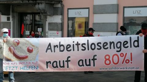Arbeitslosengeld rauf auf 80%