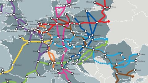 TEN-T-Transportnetzwerk das für die militärische Mobilität fit gemacht werden soll.
