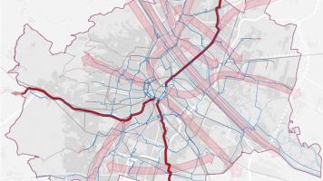 mögliche Rad-Schnellverbindungen in Wien
