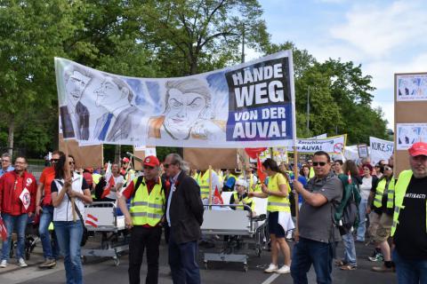 Gegen die Zerschlagung der AUVA