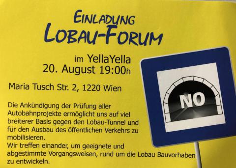 Lobau-Forum: Schnellbahn statt Schnellstraße