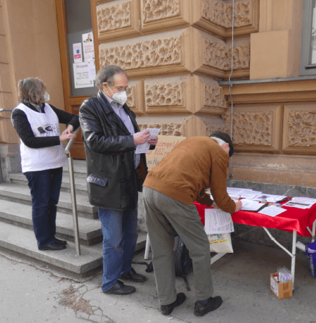 Protest vor dem AMS Neutorgasse Graz