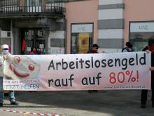 Arbeitslosengeld auf 80% erhöhen