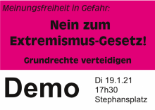 Demo gegen das Extremismus-Gesetz