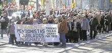Bewegung der Pensionisten in Spanien