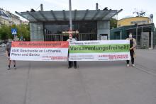 Transparente Maikundgebung Wien